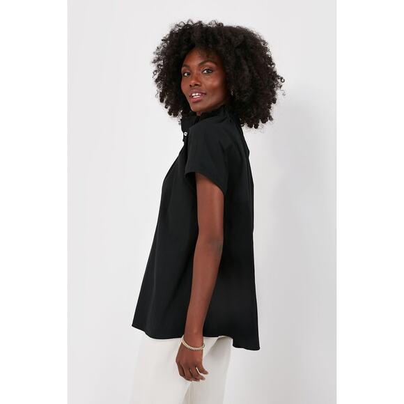 POMANDER PLACE Black Rae Blouse Size L NWT Retail $98 Tuckernuck - Picture 5 of 9